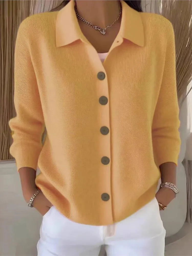 Fiona Collared Knit Cardigan
