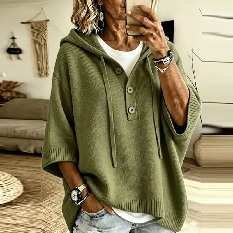 Evelyn Hooded Knit Pullover