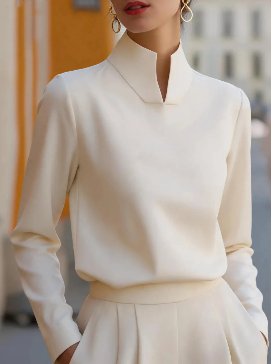 Brielle Stand Collar Blouse
