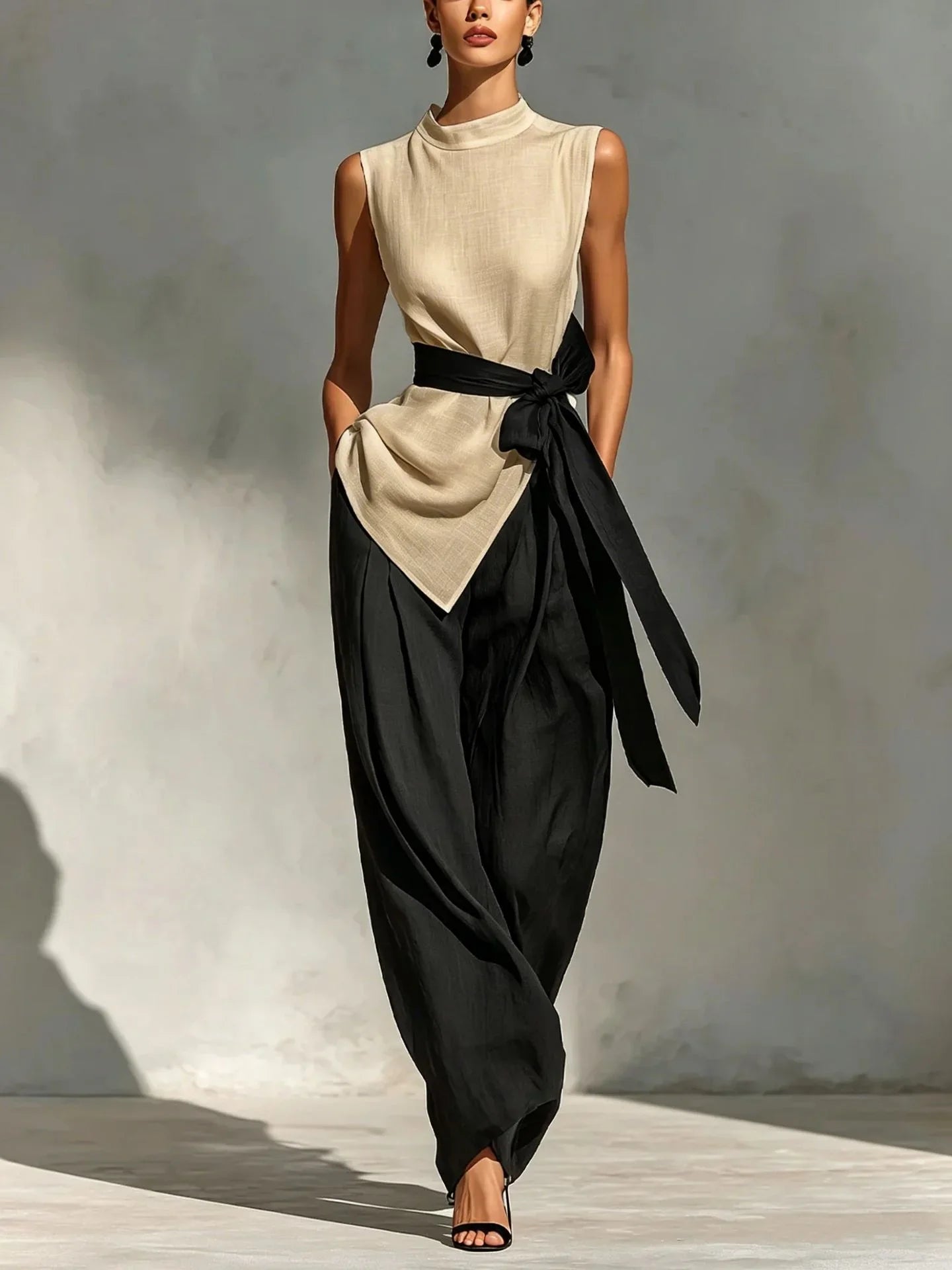 Morgan Contrast Waist Jumpsuit