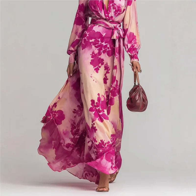 Eleanor Floral Chiffon Maxi Dress