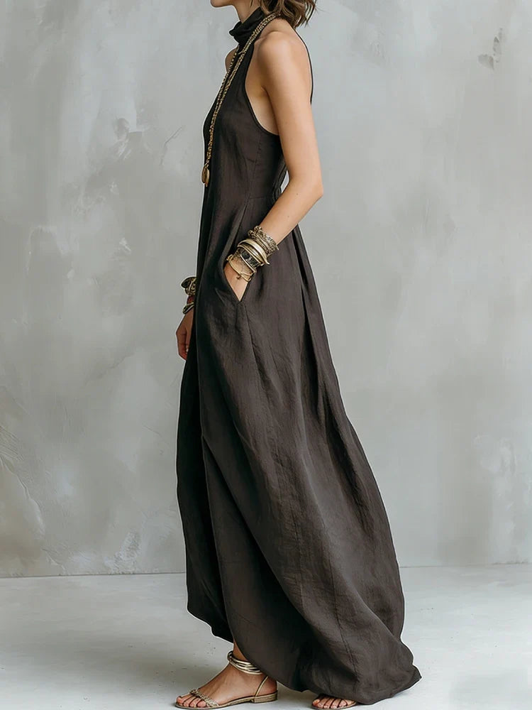Nadia Halter Flowy Maxi Dress