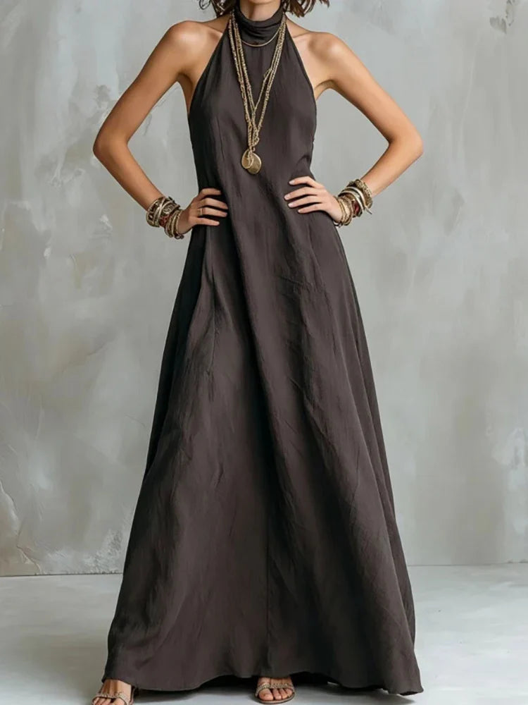 Nadia Halter Flowy Maxi Dress