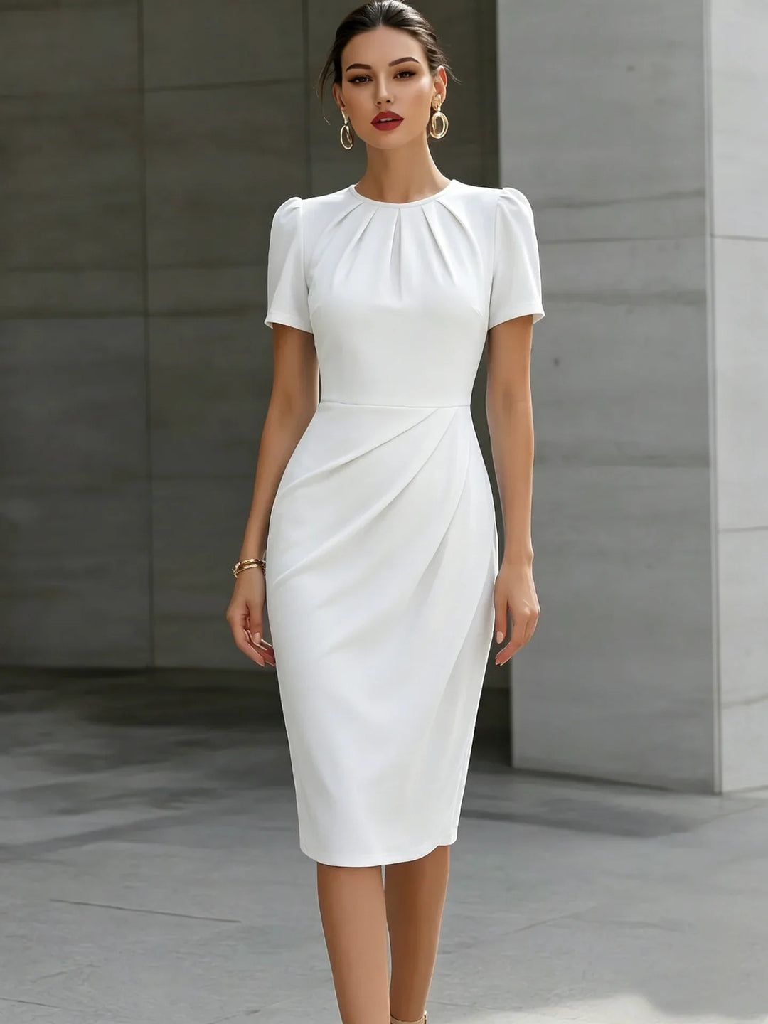 Cordella Waist Cinched Midi Dress