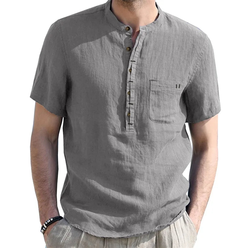 Harper Linen Henley Shirt