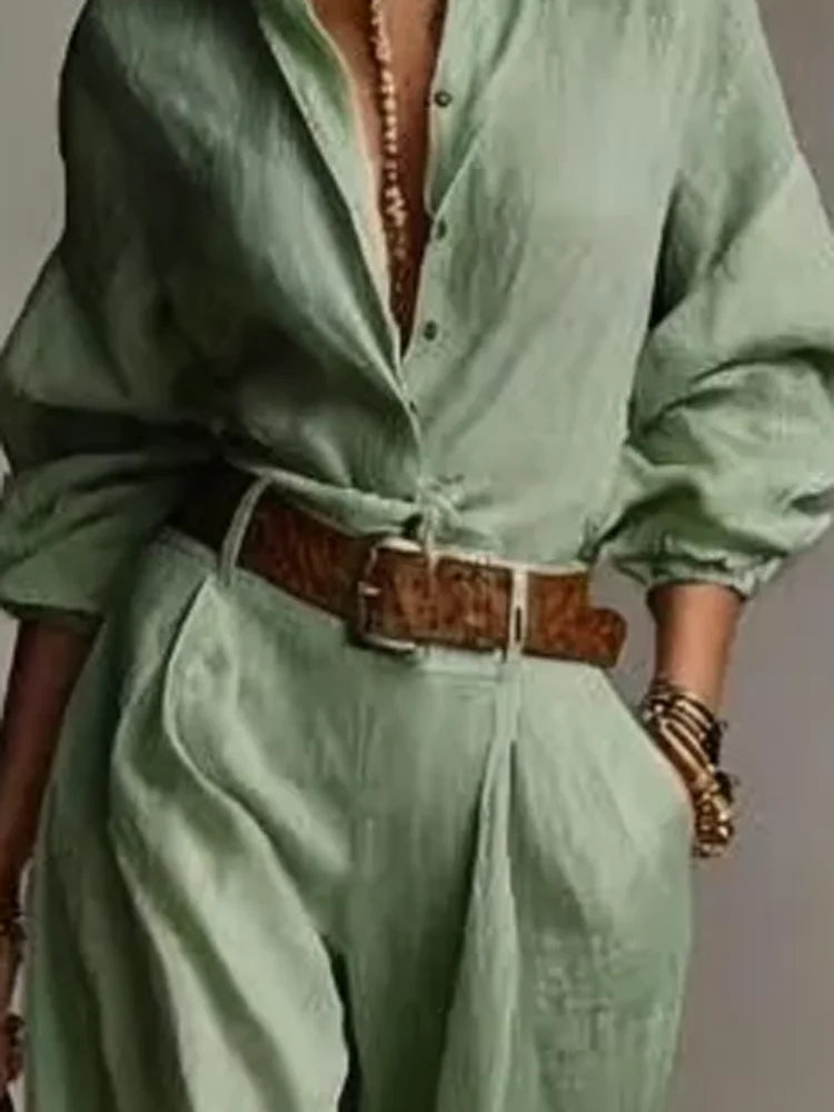 Avleena Button Down Lounge Set