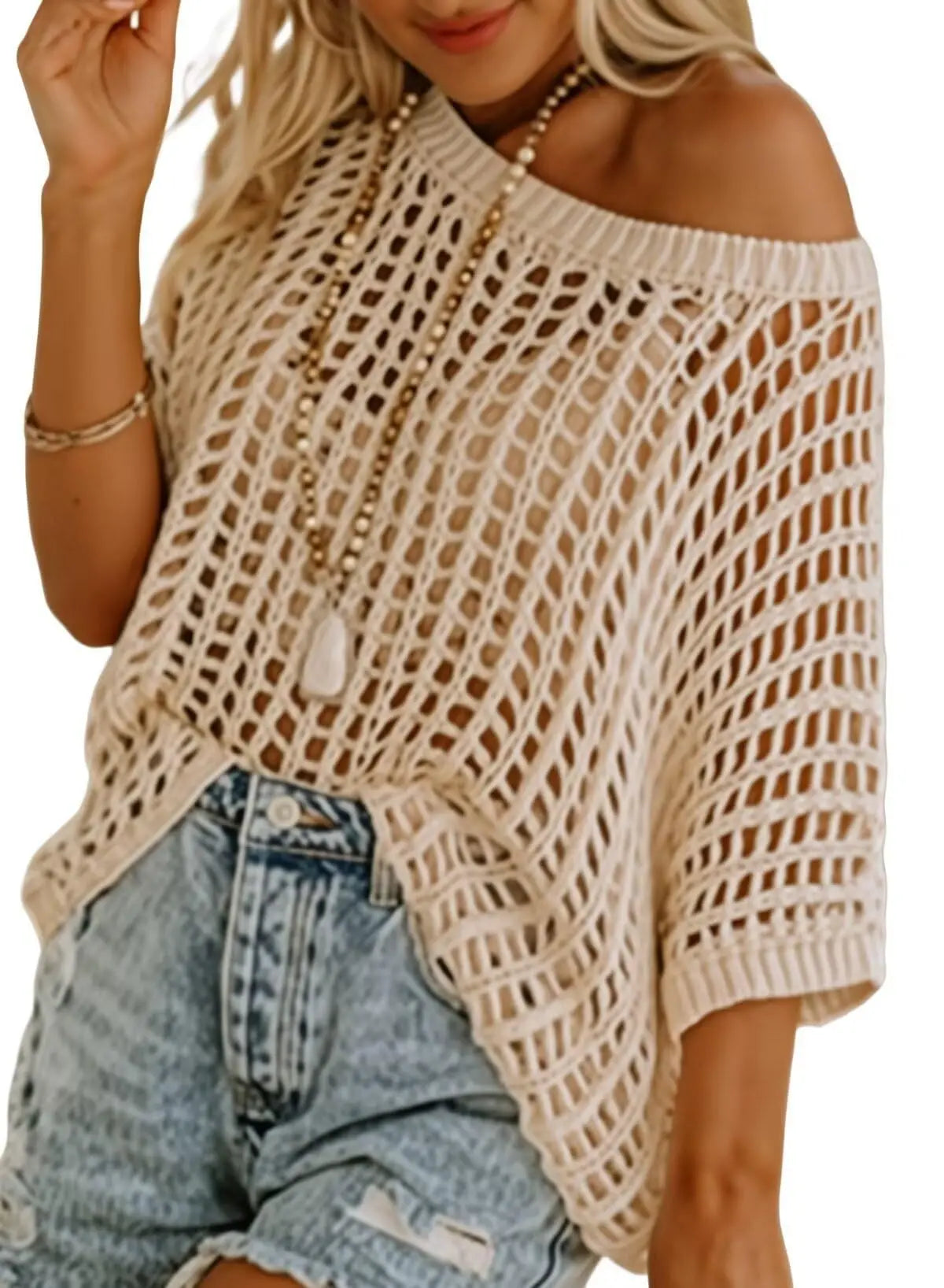 Maria Open Knit Sweater