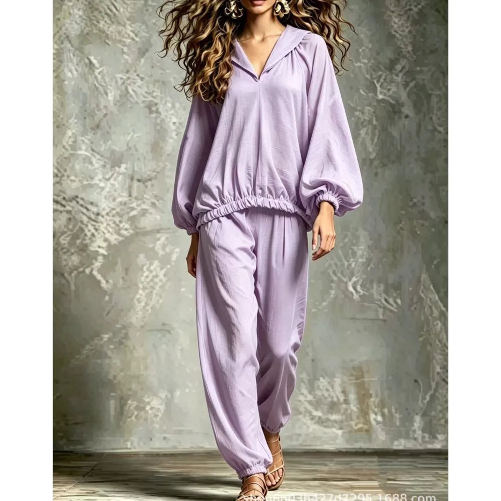 Emery Lantern Sleeve Lounge Set
