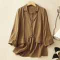 Sienna Drawstring Linen Blazer
