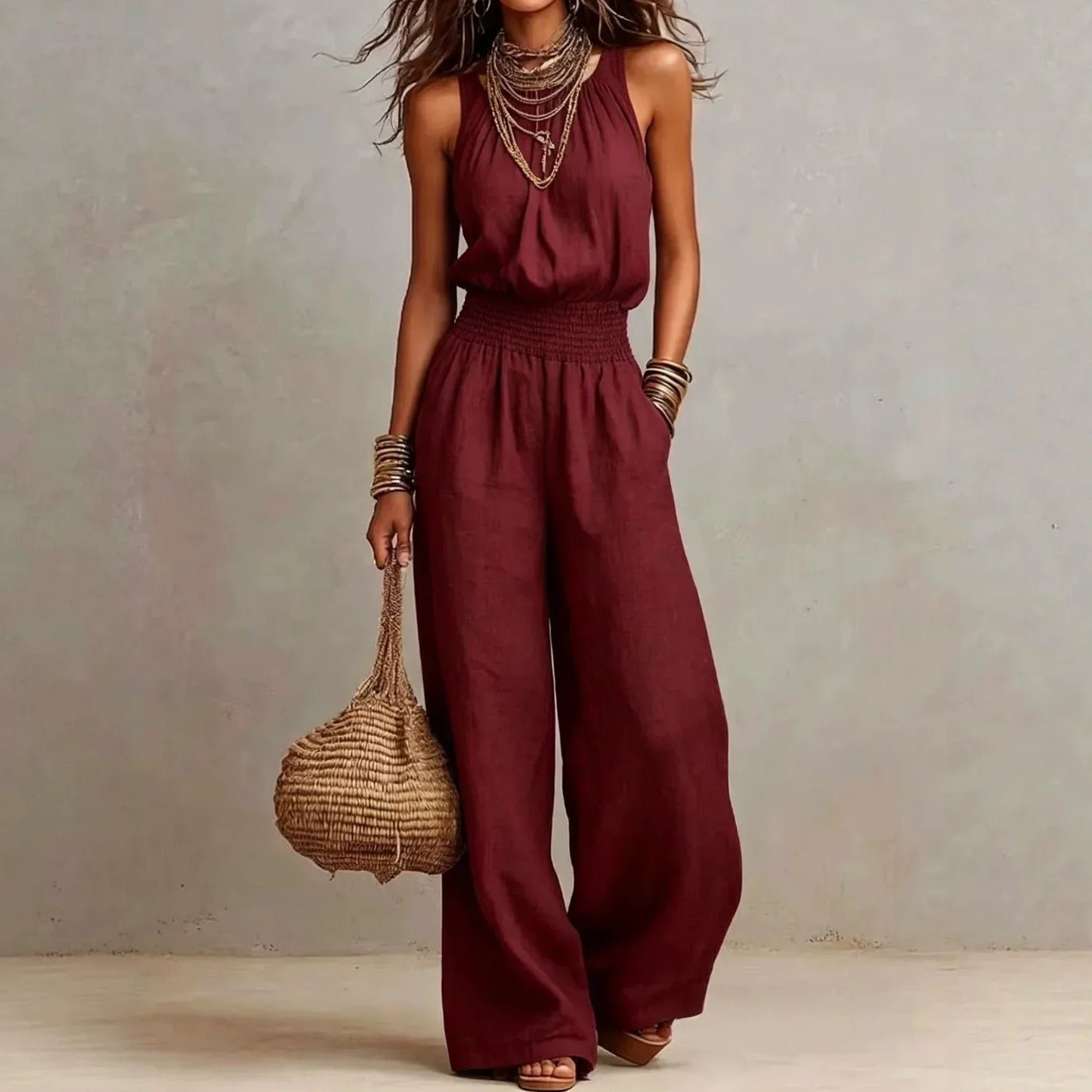 Celeste Flowing Wide Leg Jumpsuit