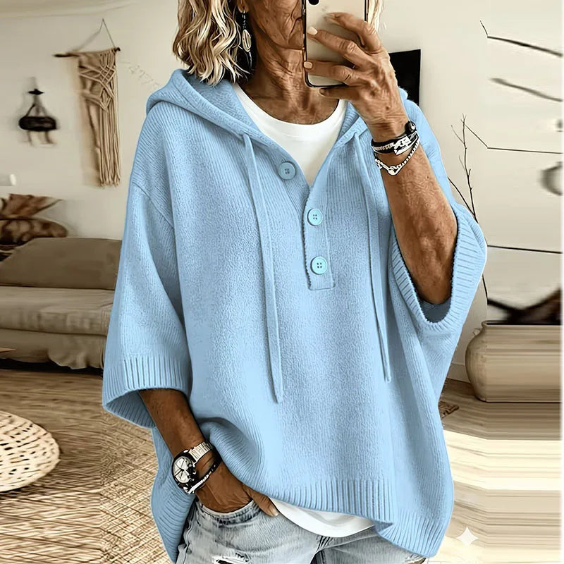 Evelyn Hooded Knit Pullover