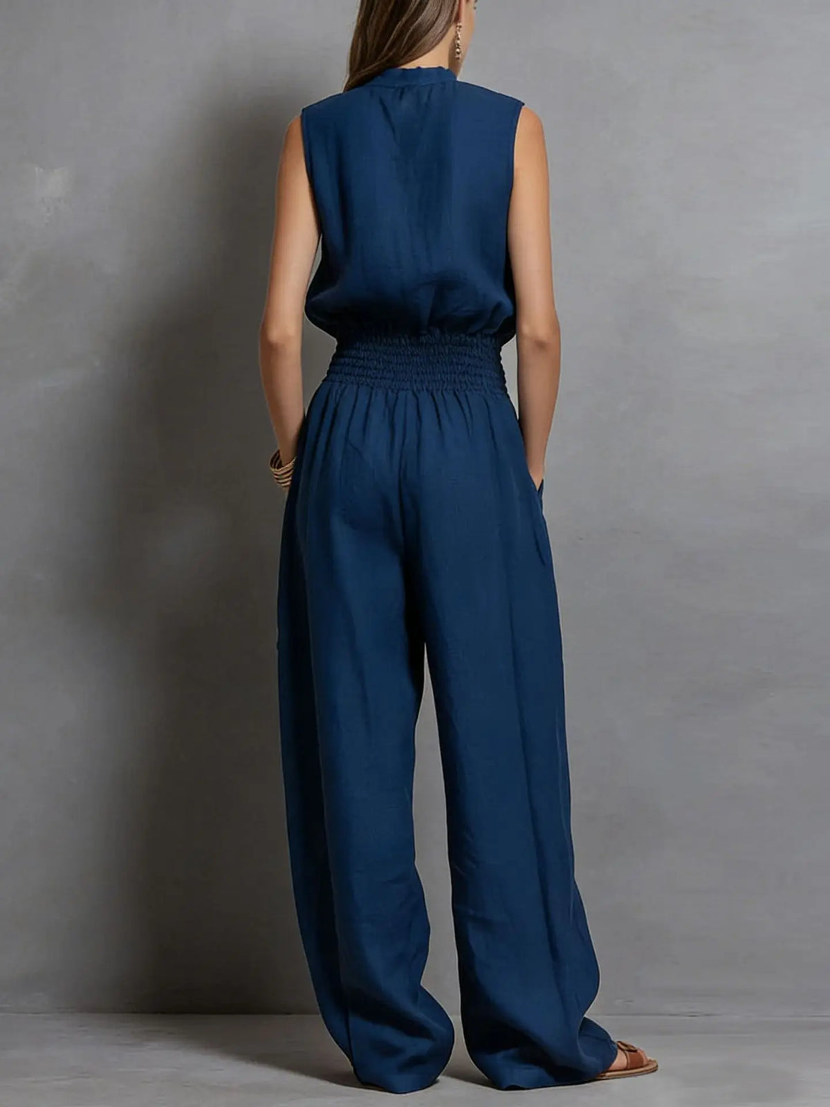 Evelyn Drawstring Wide Leg Jumpsuit