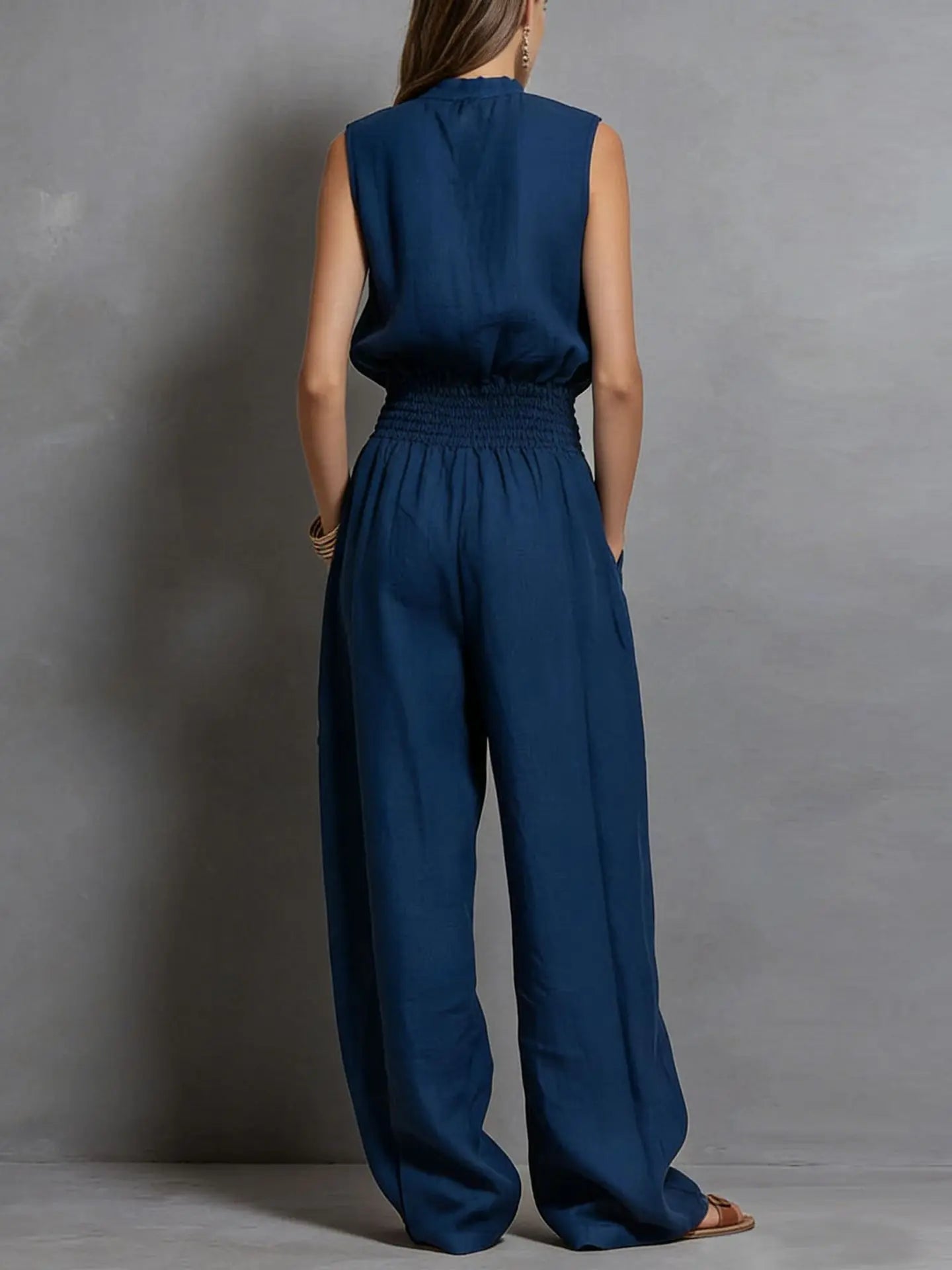 Evelyn Drawstring Wide Leg Jumpsuit