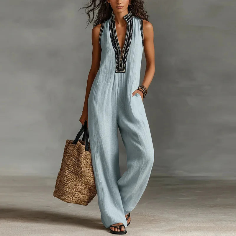 Laura Lace Trim Jumpsuit