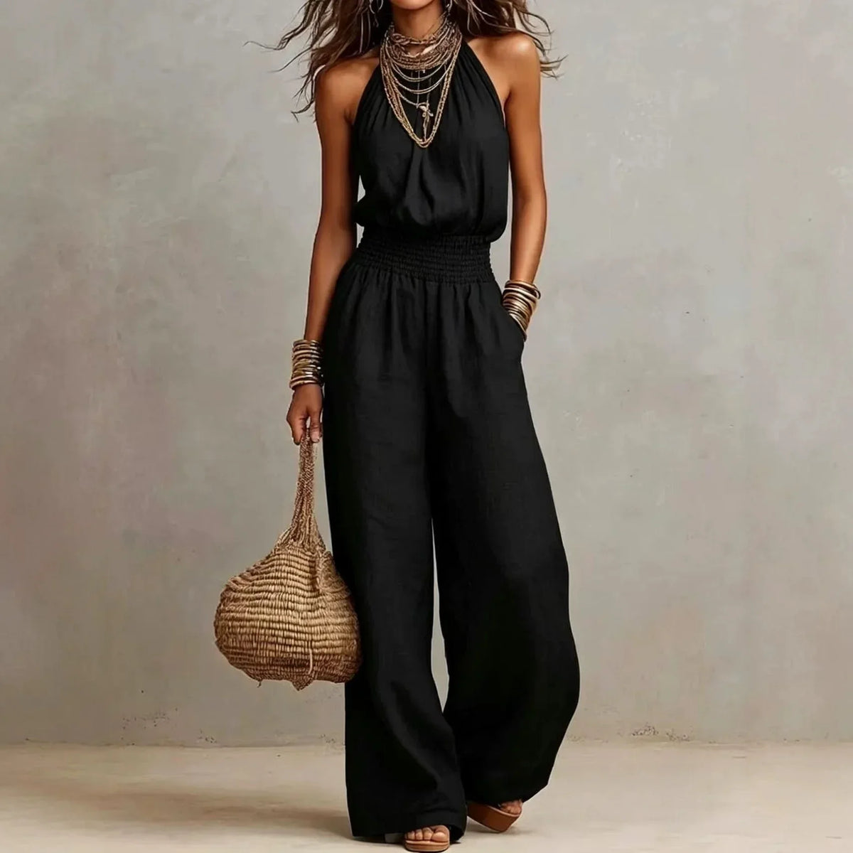 Celeste Flowing Wide Leg Jumpsuit