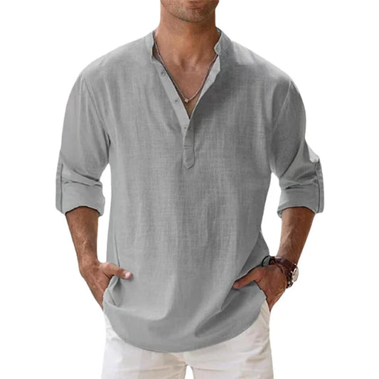 Leon Long Sleeve Henley Shirt