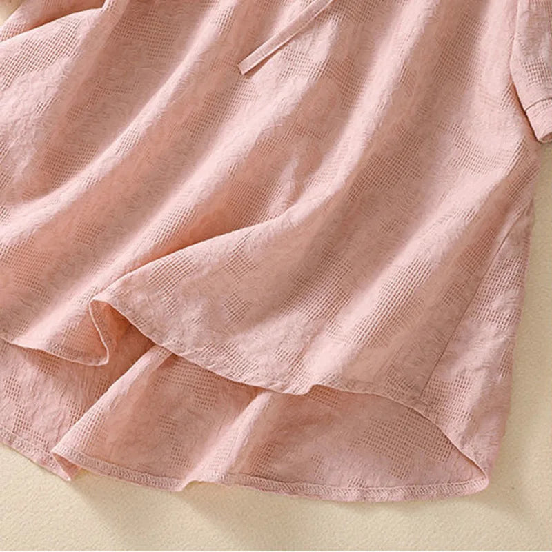 Elara Hooded Button Blouse