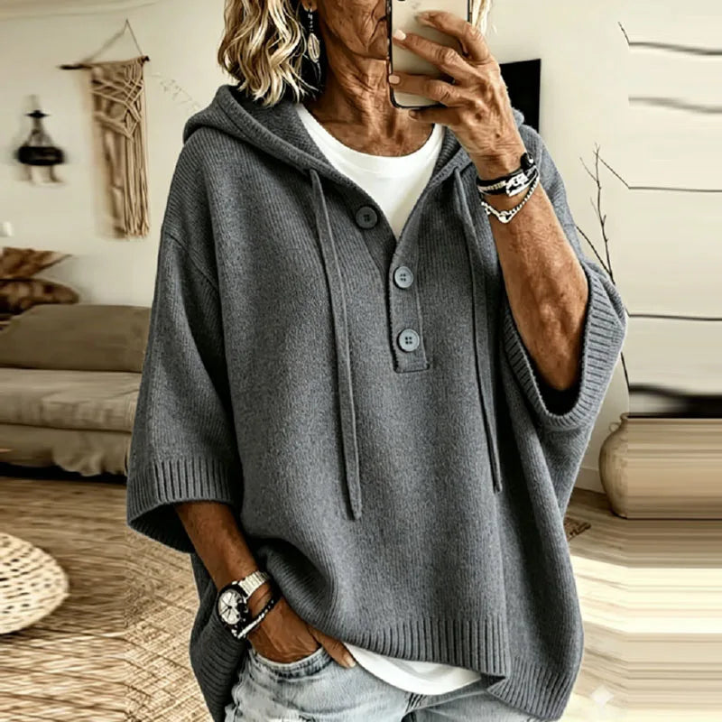 Evelyn Hooded Knit Pullover