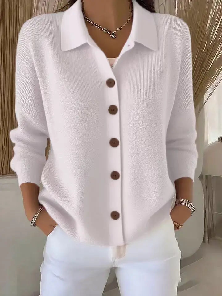 Fiona Collared Knit Cardigan