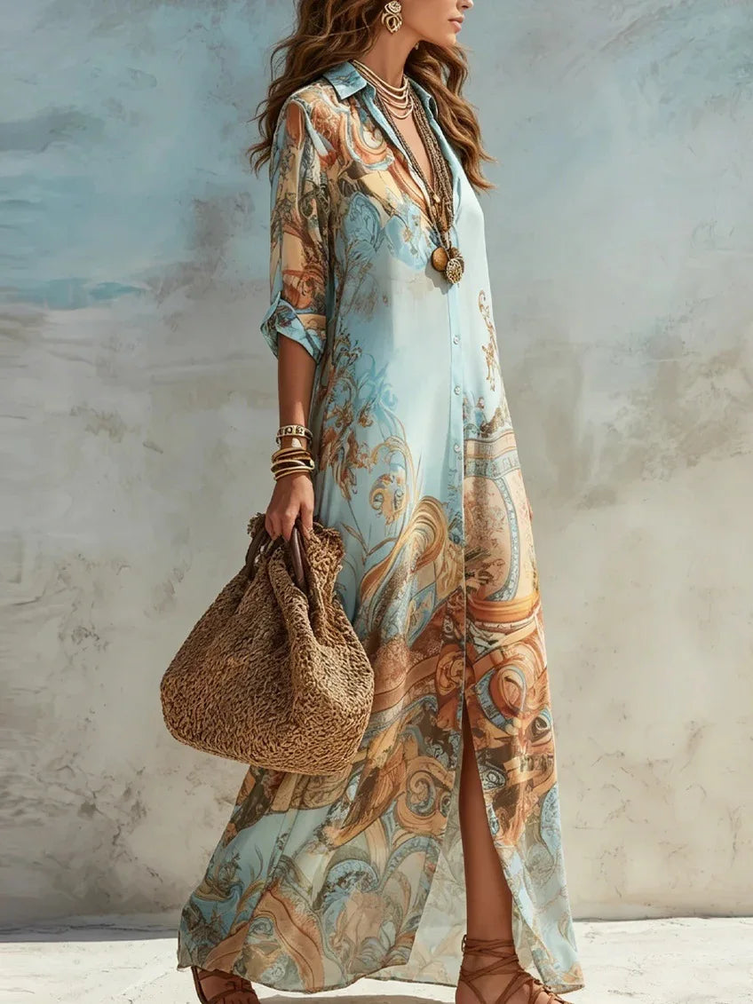 Anabella Elegant Boho Maxi Dress