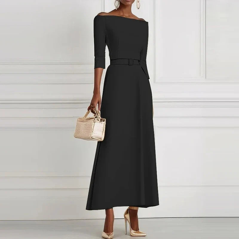 Tessa Elegant Long Sleeve Maxi Dress
