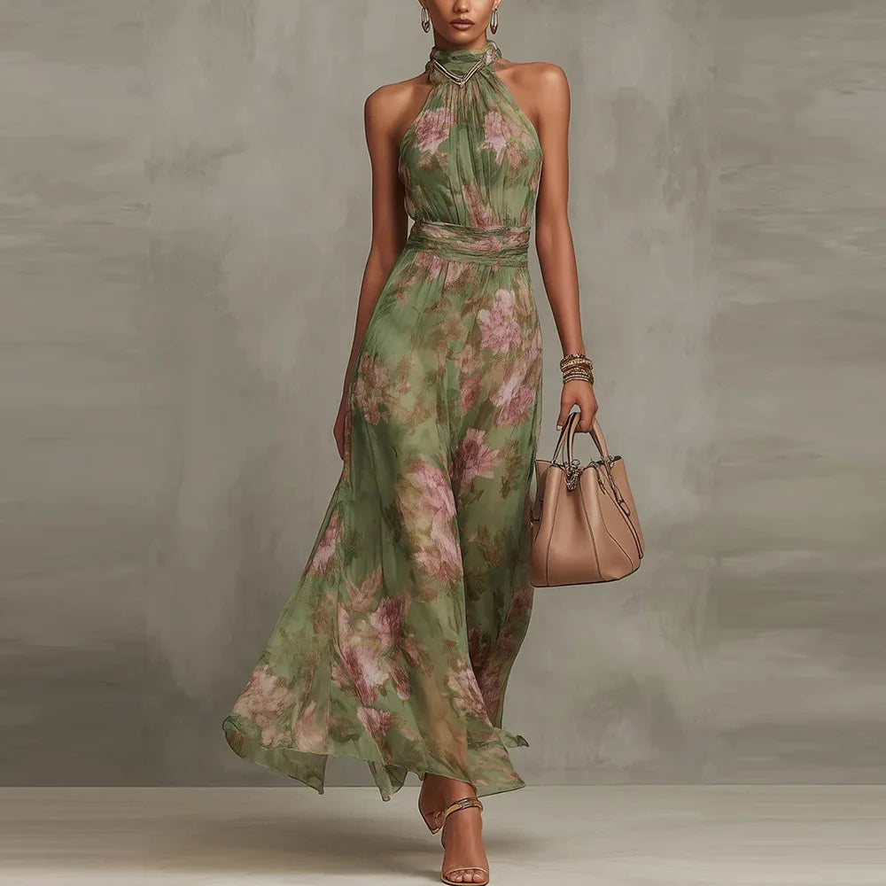 Monroe Floral Maxi Wedding Guest Dress