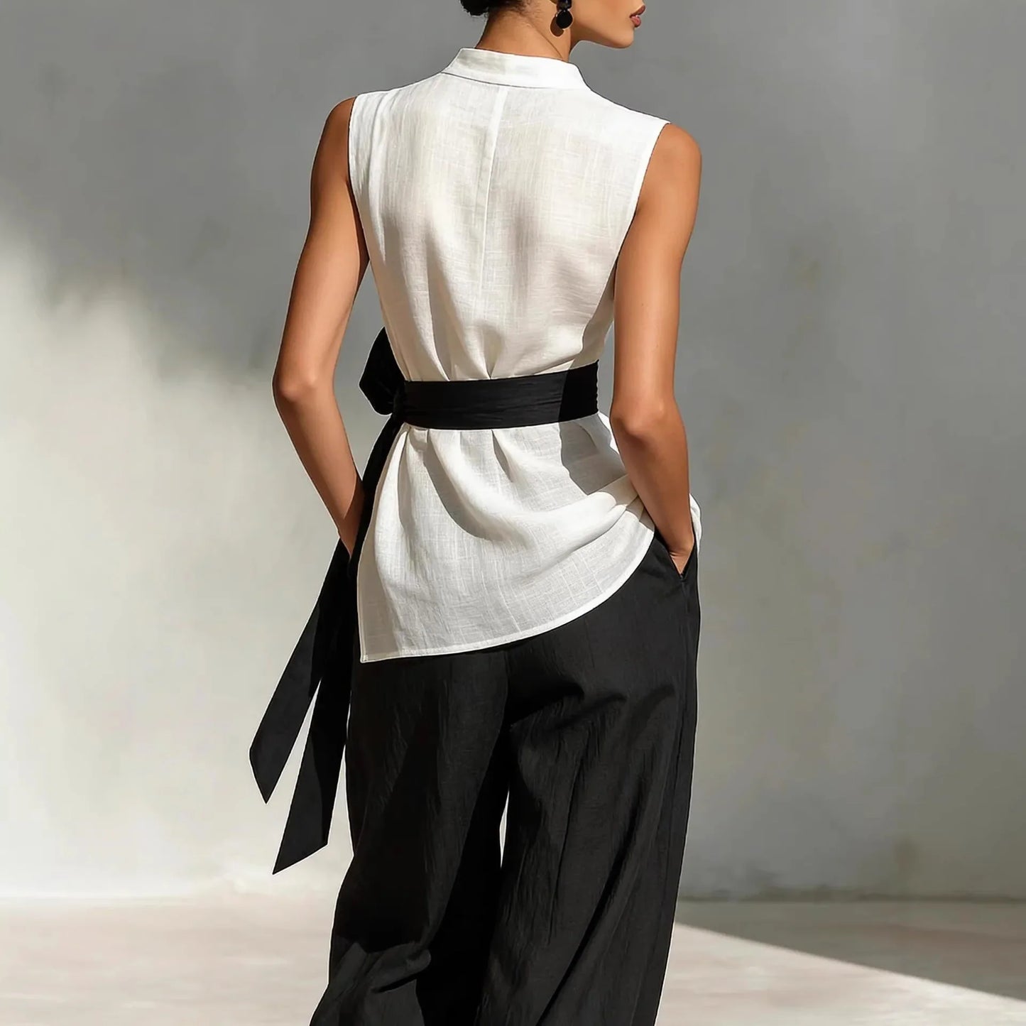 Morgan Contrast Waist Jumpsuit