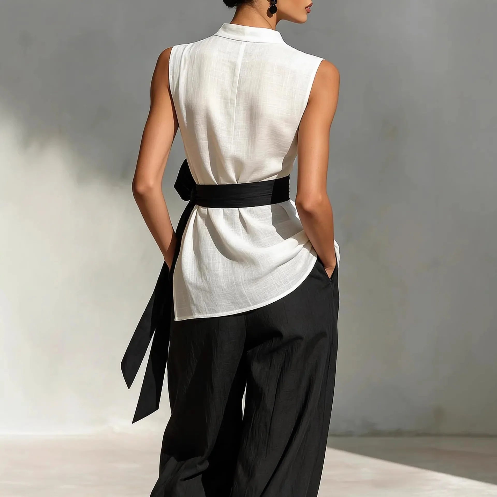 Morgan Contrast Waist Jumpsuit