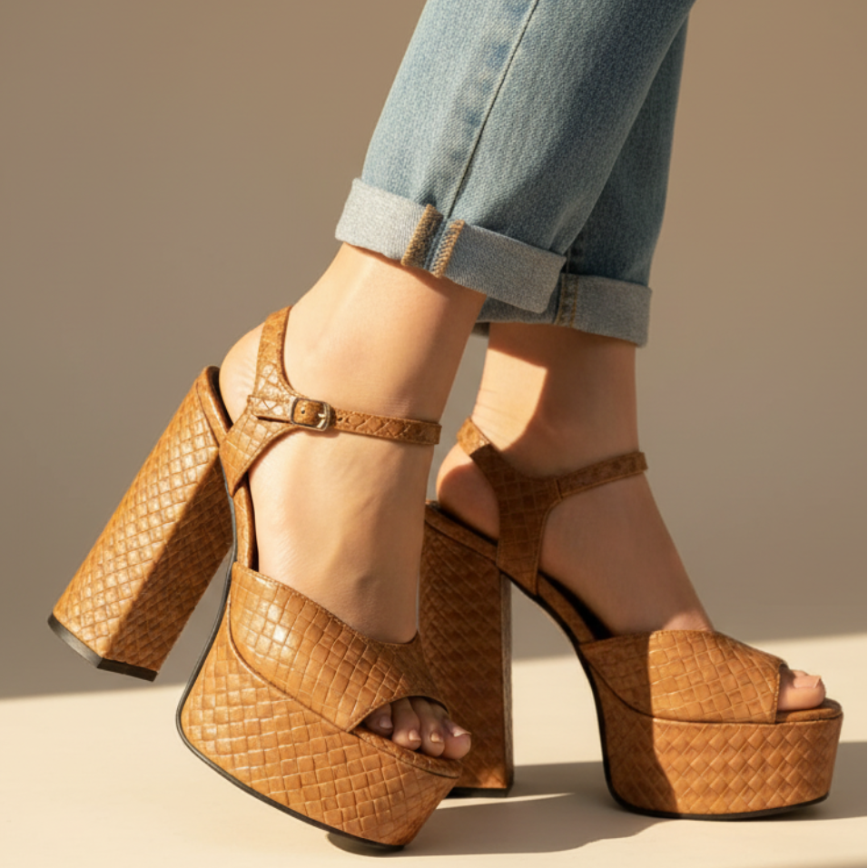 Aurora Buckle Platform Heels
