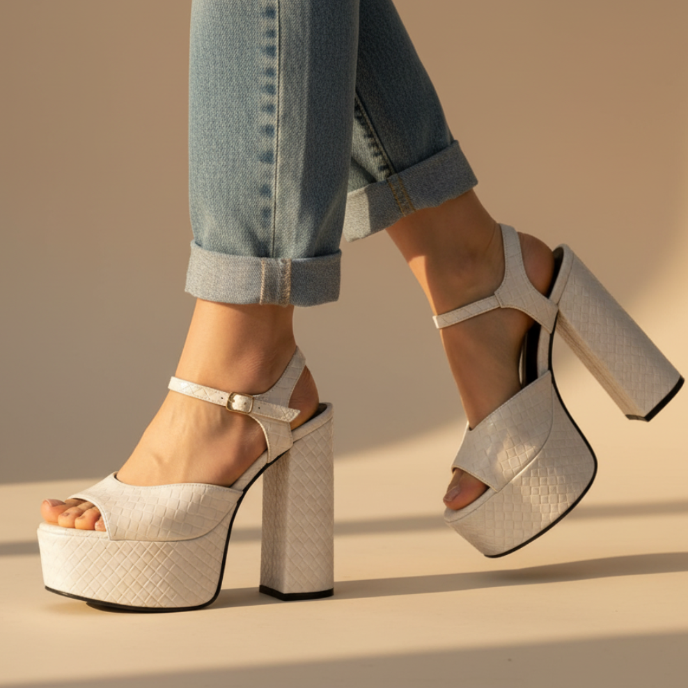 Aurora Buckle Platform Heels