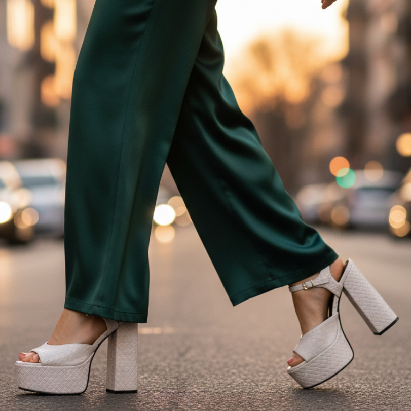 Aurora Buckle Platform Heels