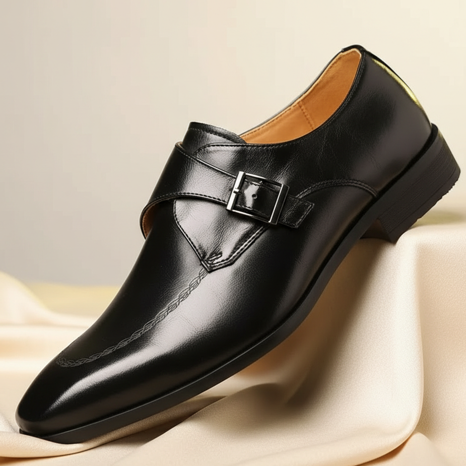 Atlas Leather Monk Strap Loafers