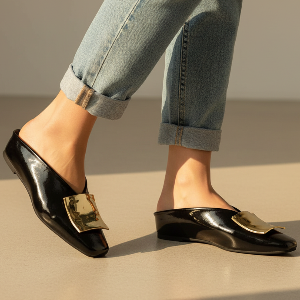 Adeline Square Toe Flats