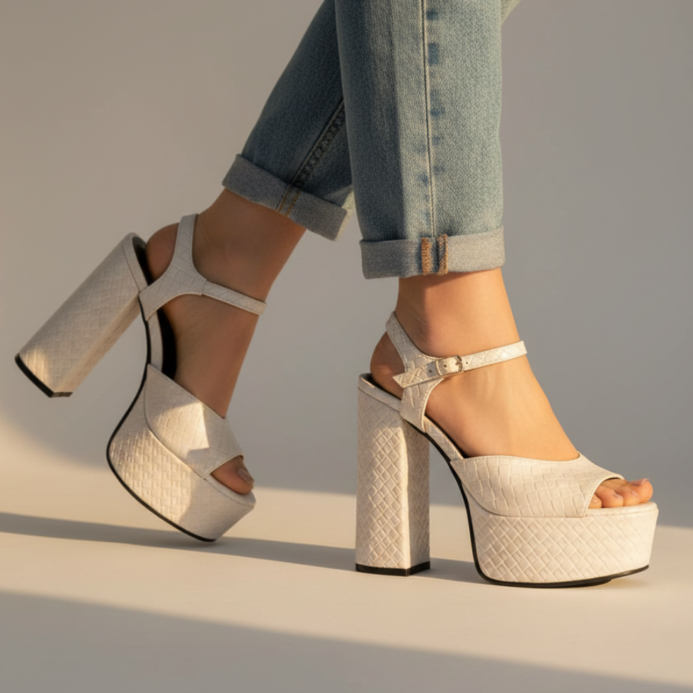 Aurora Buckle Platform Heels
