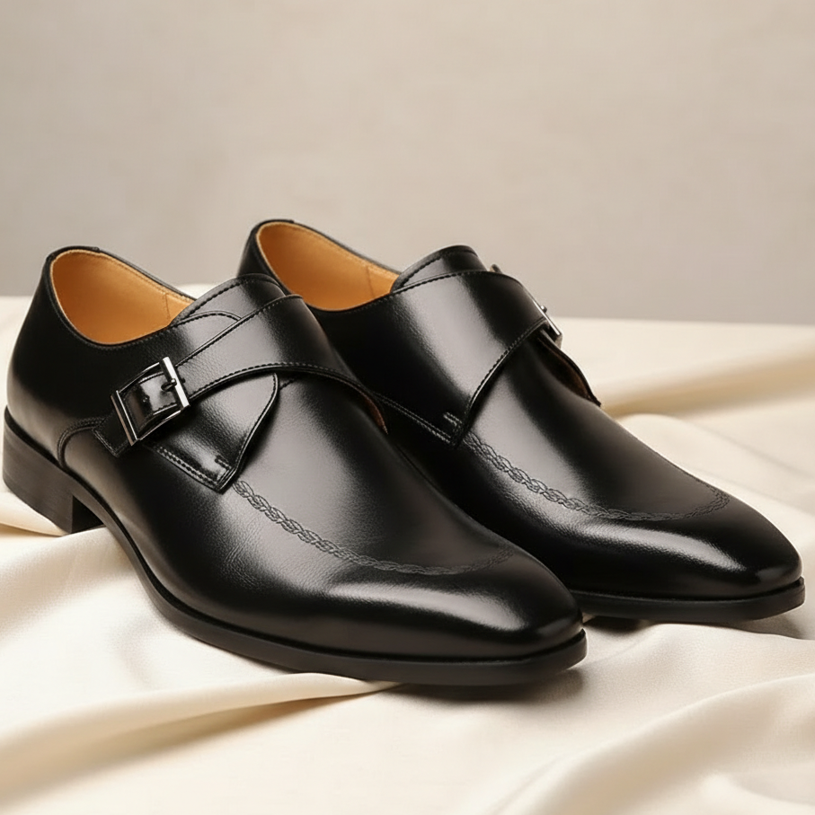 Atlas Leather Monk Strap Loafers