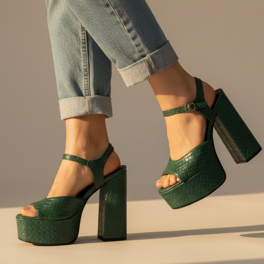 Aurora Buckle Platform Heels