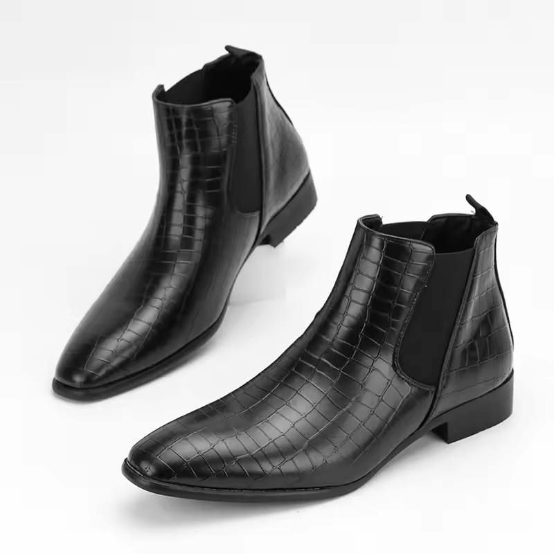 Brunello Men Leather Chelsea Boots