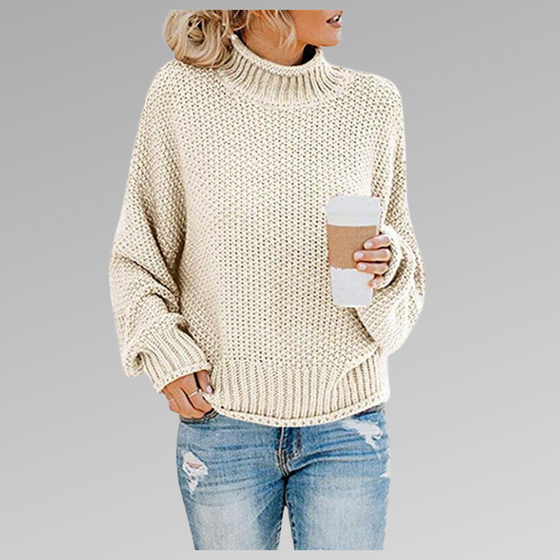 Lizza Women's Oversized Turtleneck Sweater