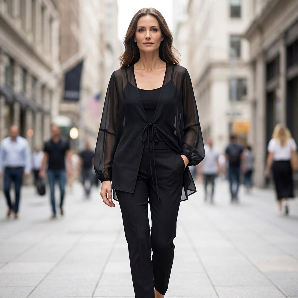 Amaris Tie Front Chiffon Blouse