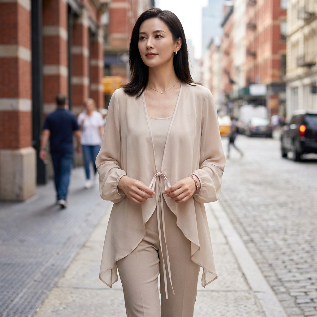 Amaris Tie Front Chiffon Blouse