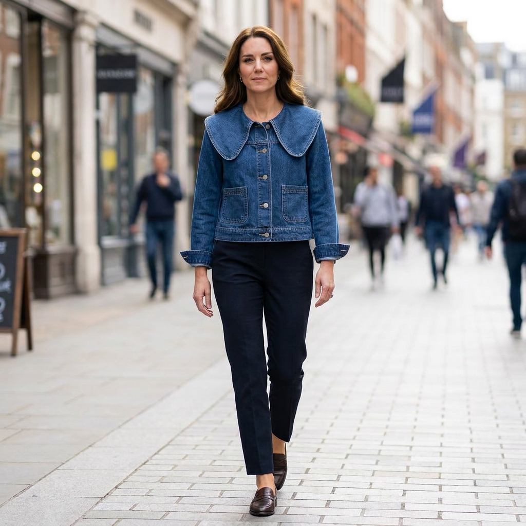 Blaire Oversized Collar Denim Jacket