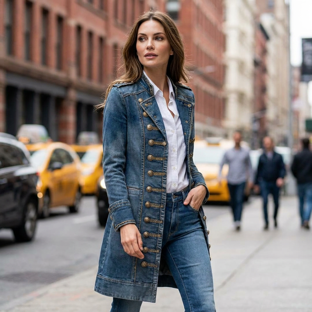 Jenna Denim Trench Coat