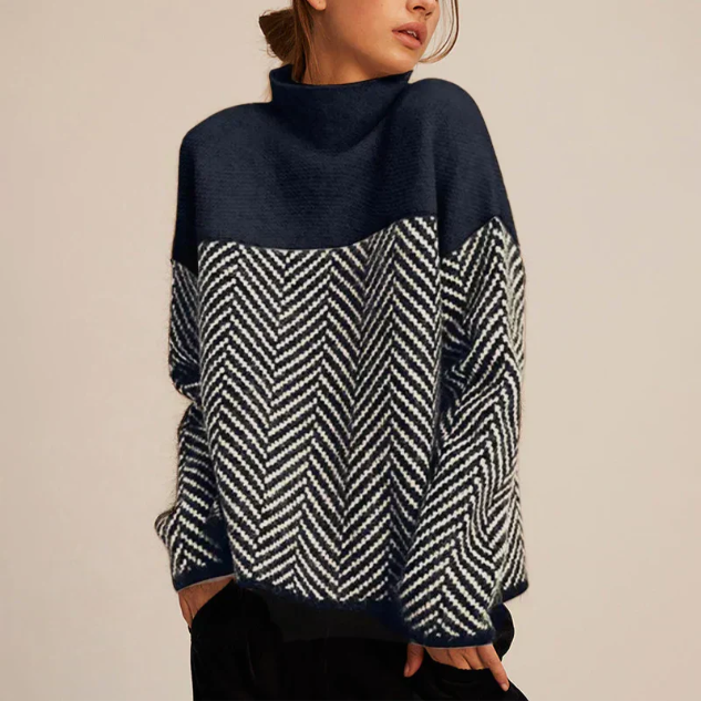 Liora Herringbone Knit Sweater